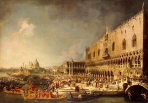 (Giovanni Antonio Canal) Canaletto - The Reception of the French Ambassador in Venice, c.1740's