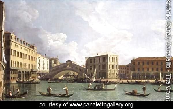 View of the Rialto Bridge, from the North, c.1734-35