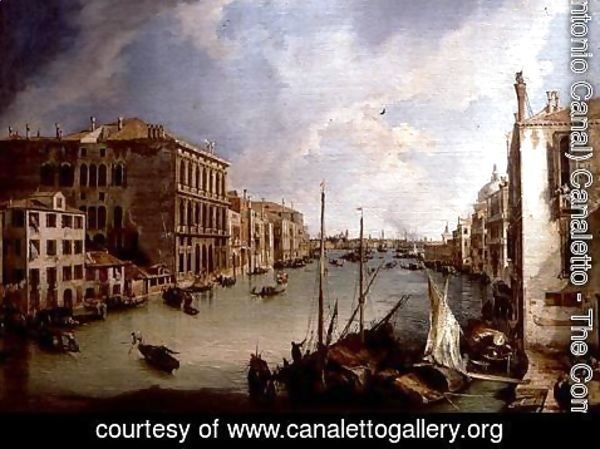 (Giovanni Antonio Canal) Canaletto - The Grand Canal from the Campo San Vio, Venice