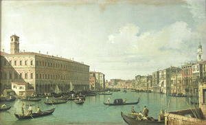 (Giovanni Antonio Canal) Canaletto - The Grand Canal from the Rialto Bridge