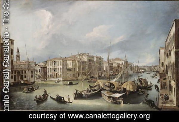 (Giovanni Antonio Canal) Canaletto - Grand Canal in Venice with the Rialto Bridge, c.1726-30