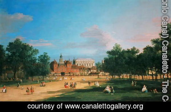 (Giovanni Antonio Canal) Canaletto - Old Horse Guards and the Banqueting Hall, Whitehall from St James's Park, 1749