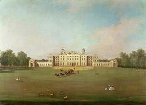 (Giovanni Antonio Canal) Canaletto - Badminton House, Gloucestershire