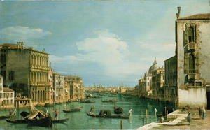 (Giovanni Antonio Canal) Canaletto - The Grand Canal Venice looking East from the Campo di San Vio