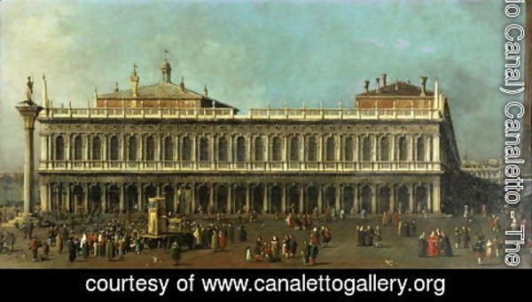 (Giovanni Antonio Canal) Canaletto - The Library and the Piazzetta, Venice
