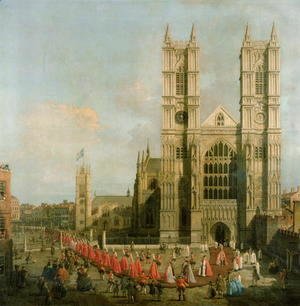 (Giovanni Antonio Canal) Canaletto - Procession of the Knights of the Bath