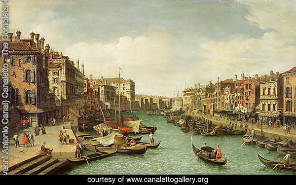 The Grand Canal near the Rialto Bridge, Venice, c.1730 (2)