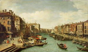 (Giovanni Antonio Canal) Canaletto - The Grand Canal near the Rialto Bridge, Venice, c.1730 (2)