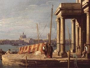 (Giovanni Antonio Canal) Canaletto - The Quay of the Dogano, Venice