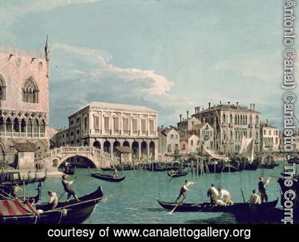(Giovanni Antonio Canal) Canaletto - Bridge of Sighs, Venice (La Riva degli Schiavoni) c.1740