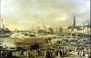(Giovanni Antonio Canal) Canaletto - Venice- the Bacino di S. Marco on Ascension Day