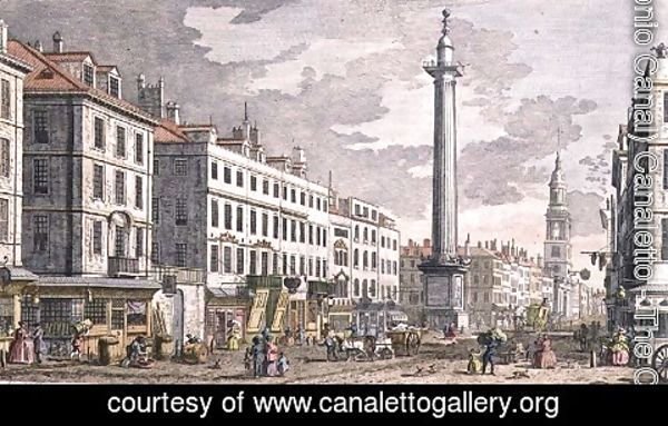 (Giovanni Antonio Canal) Canaletto - Monument erected in Memory of the Fire of London
