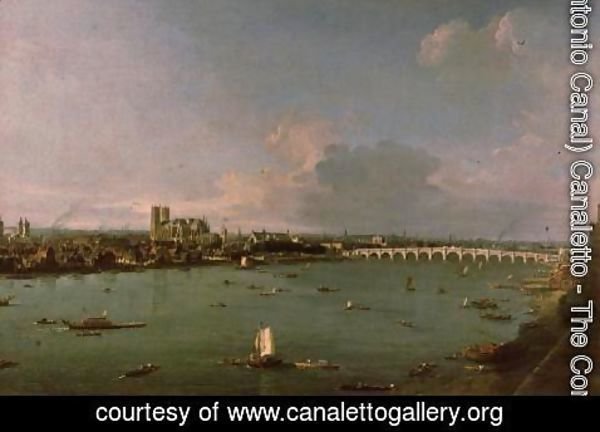 (Giovanni Antonio Canal) Canaletto - View of the Thames from South of the River