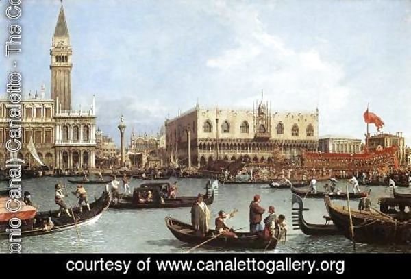 (Giovanni Antonio Canal) Canaletto - Return of the Bucentaurn to the Molo on Ascension Day