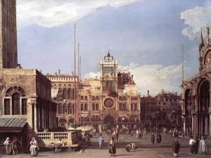 (Giovanni Antonio Canal) Canaletto - Piazza San Marco: the Clocktower