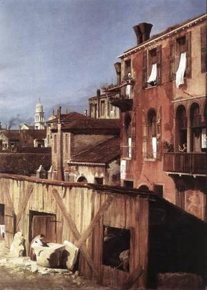(Giovanni Antonio Canal) Canaletto - The Stonemason's Yard (detail)