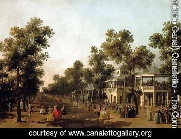 (Giovanni Antonio Canal) Canaletto - View Of The Grand Walk, vauxhall Gardens, With The Orchestra Pavilion, The Organ House, The Turkish Dining Tent And The Statue Of Aurora