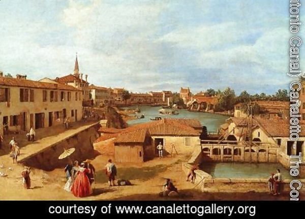 (Giovanni Antonio Canal) Canaletto - Sluice Gates at Dolo