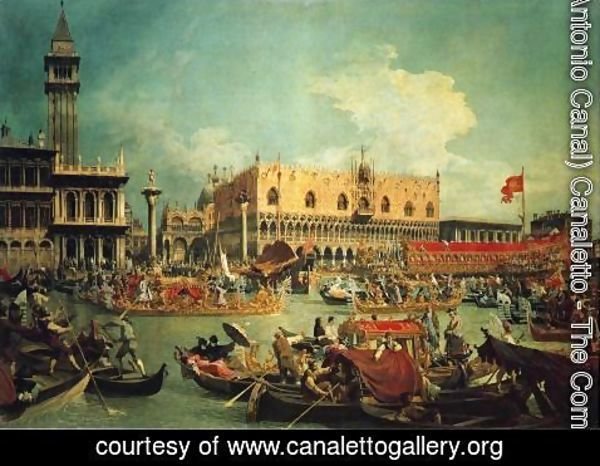 (Giovanni Antonio Canal) Canaletto - The "Bucintgoro" by the Molo on Ascension Day