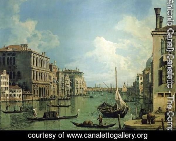 (Giovanni Antonio Canal) Canaletto - Grand Canal Near the Campo San Vio, Looking Towards the Church of Santa Maria della Salute