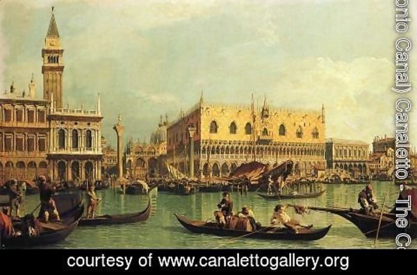 (Giovanni Antonio Canal) Canaletto - Piazzetta and the Doge's Palace from the Bacino di San Marco