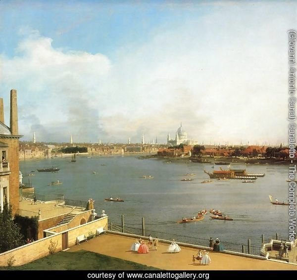 The Thames and the City of London from Richmond House