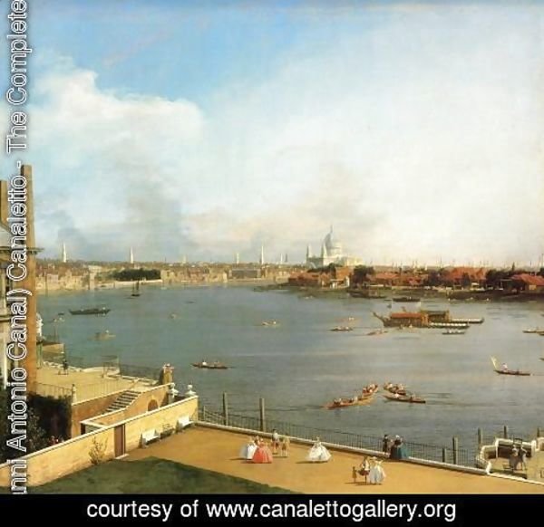 (Giovanni Antonio Canal) Canaletto - The Thames and the City of London from Richmond House