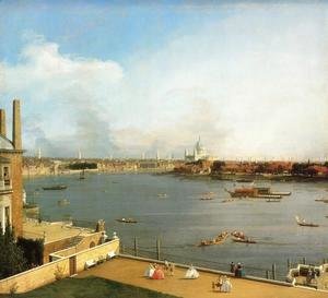 The Thames and the City of London from Richmond House