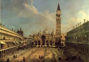 (Giovanni Antonio Canal) Canaletto - Piazza San Marco: Looking East along the Central Line
