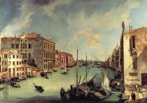 (Giovanni Antonio Canal) Canaletto - Grand Canal: Looking East from the Campo S. Vio