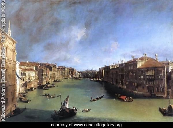 Grand Canal: Looking Northeast from the Palazzo Balbi to the Rialto Bridge