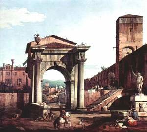 Capriccio Romano,  city gate tower