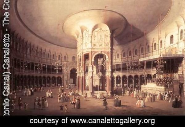 (Giovanni Antonio Canal) Canaletto - London, Ranelagh, Interior of the Rotunda