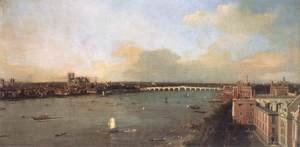 (Giovanni Antonio Canal) Canaletto - London, Seen from an Arch of Westminster Bridge