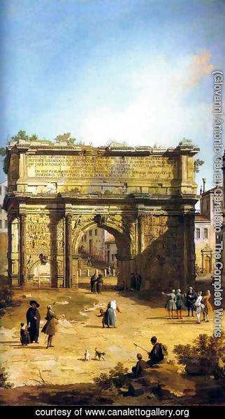 (Giovanni Antonio Canal) Canaletto - Rome, The Arch of Septimius Severus