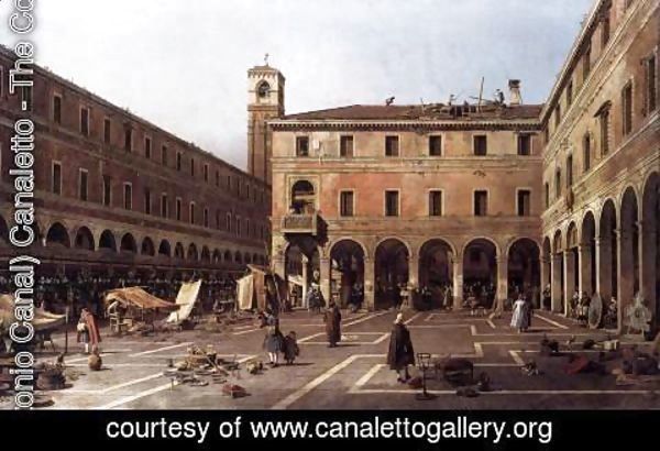 (Giovanni Antonio Canal) Canaletto - The Campo di Rialto