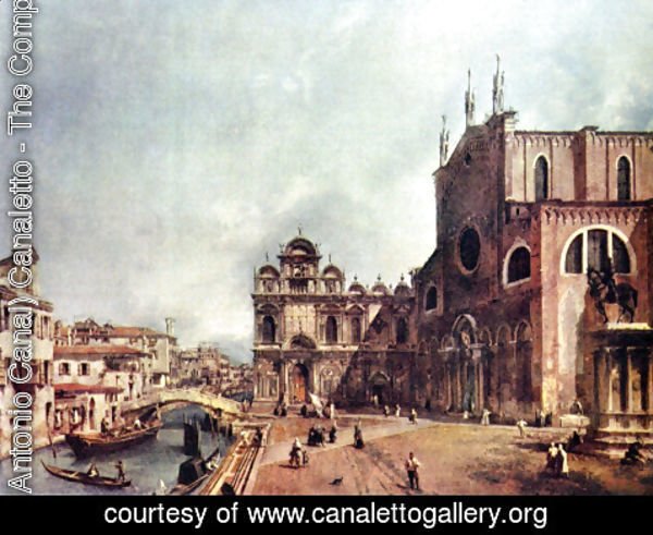 (Giovanni Antonio Canal) Canaletto - The Church of Saints John and Paul