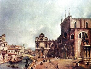 (Giovanni Antonio Canal) Canaletto - The Church of Saints John and Paul