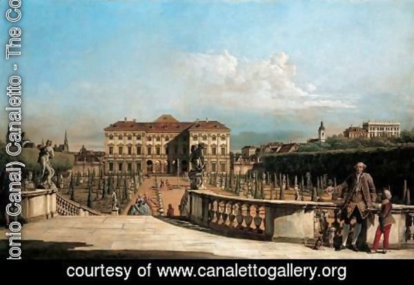 (Giovanni Antonio Canal) Canaletto - The Liechtenstein Garden Palace, garden