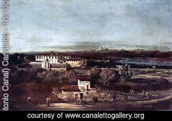 (Giovanni Antonio Canal) Canaletto - The village Gazzada viewed from southeast to the Villa Melzi d'Eril