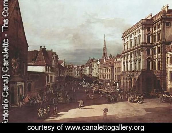 (Giovanni Antonio Canal) Canaletto - View from Vienna, flour market, Northeast seen