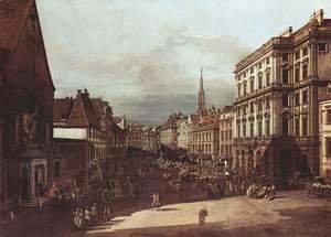 (Giovanni Antonio Canal) Canaletto - View from Vienna, flour market, Northeast seen