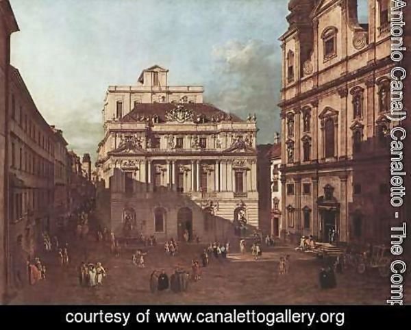 (Giovanni Antonio Canal) Canaletto - View from Vienna, the square in front of the University of South-East of view, with the large auditorium of the Univ