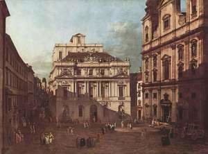 (Giovanni Antonio Canal) Canaletto - View from Vienna, the square in front of the University of South-East of view, with the large auditorium of the Univ