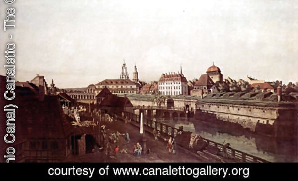 (Giovanni Antonio Canal) Canaletto - View of Dresden, the fortress plants in Dresden, fortified with trenches