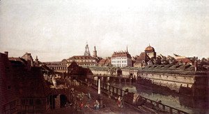View of Dresden, the fortress plants in Dresden, fortified with trenches
