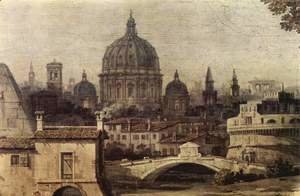 (Giovanni Antonio Canal) Canaletto - Capriccio Romano, Titus arch, detail