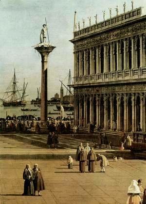 (Giovanni Antonio Canal) Canaletto - La Piazzetta, Detail