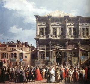 (Giovanni Antonio Canal) Canaletto - The Feast Day of St Roch (detail)