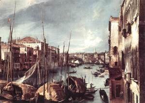 (Giovanni Antonio Canal) Canaletto - The Grand Canal with the Rialto Bridge in the Background (detail)
